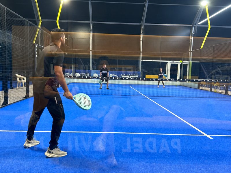 On a padel court